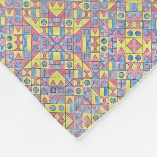 Sudoku One-Modern Bauhaus Geometric Art Fleece Deken (Hoek)