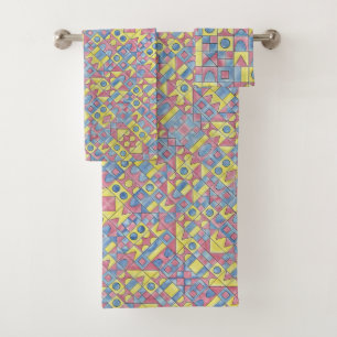 Sudoku One-Modern Bauhaus Geometric Pattern Bad Handdoek