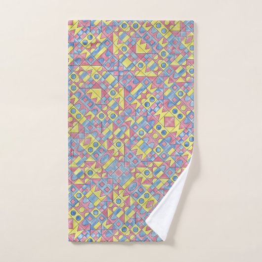 Sudoku One-Modern Bauhaus Geometric Pattern Bad Handdoek (Handdoek)