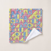 Sudoku One-Modern Bauhaus Geometric Pattern Bad Handdoek (Wasdoekje)