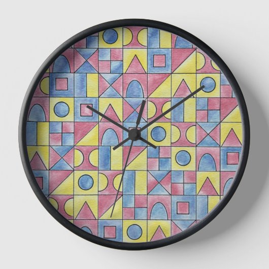 Sudoku One-Modern Bauhaus Geometric Waterverf Art (Voorkant)