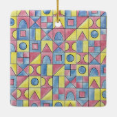Sudoku One-Modern Bauhaus Geometric Waterverf Art Keramisch Ornament (Achterkant)