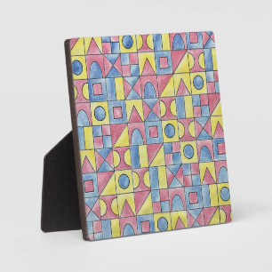 Sudoku One-Modern Bauhaus Geometrische Watercolor Fotoplaat