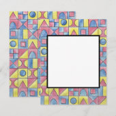 Sudoku One-Modern Geometrische Waterverf Kunst Notitiekaartje (Voorkant / Achterkant)