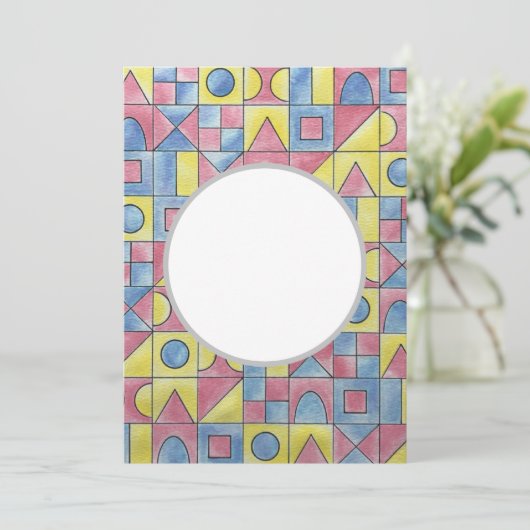 Sudoku One-Modern Minimalist Bauhaus Geometric Art Kaart (Staand voorkant)