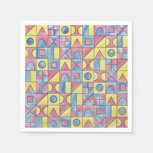 Sudoku One-Modern Minimalist Bauhaus Geometric Art Servet (Voorkant)