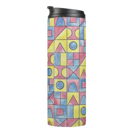 Sudoku One-Modern Minimalist Bauhaus Geometric Art Thermosbeker (Geroteerd rechts)