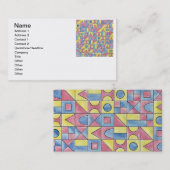 Sudoku One-Modern Minimalist Bauhaus Geometric Art Visitekaartje (Voorkant / Achterkant)