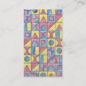 Sudoku One-Modern Minimalist Bauhaus Geometric Art Visitekaartje (Achterkant)