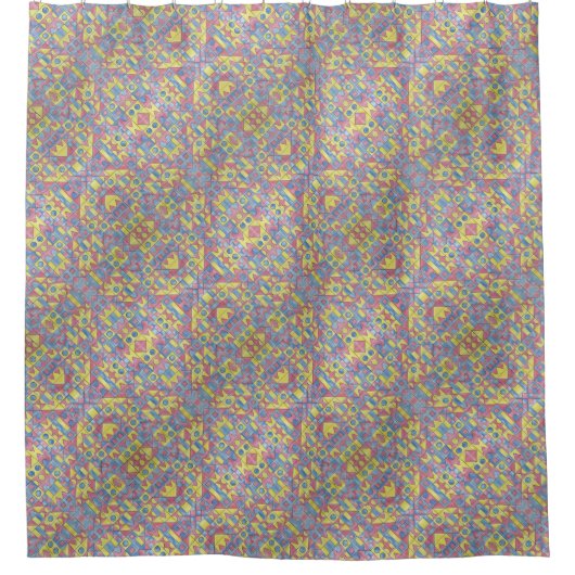 Sudoku One-Modern Minimalist Bauhaus Geometric Douchegordijn (Voorkant)