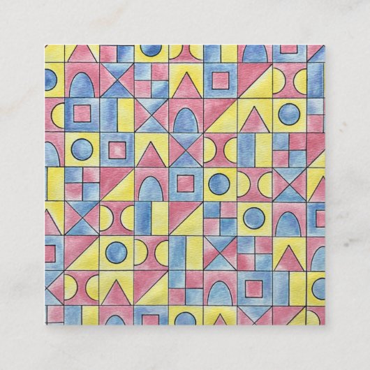 Sudoku One-Modern Minimalist Vierkante Visitekaartje (Achterkant)