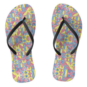 Sudoku One-Modern Minimalistische Bauhaus Geometri Teenslippers