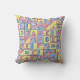 Sudoku One - Moderne Bauhaus Geometrische Kunst Buitenkussen