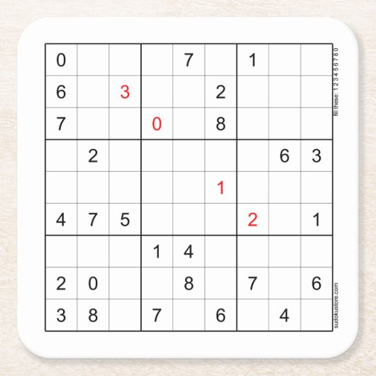 Sudoku Paper Onderzetter 30-12 (Voorkant)