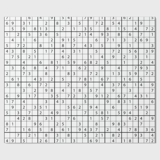 Sudoku-patroon Cadeaupapier (Vlak)
