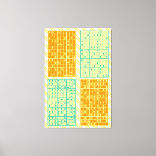 Sudoku Puzzels Canvas Afdruk