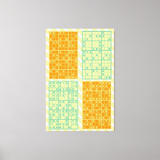 Sudoku Puzzels Canvas Afdruk (Voorkant)