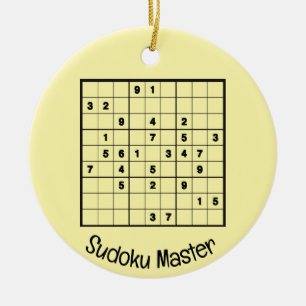 Sudoku Puzzels Design Ornament