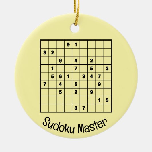 Sudoku Puzzels Design Ornament (Voorkant)