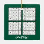 Sudoku Puzzels Design Ornament (Achterkant)