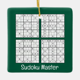 Sudoku Puzzels Design Ornament
