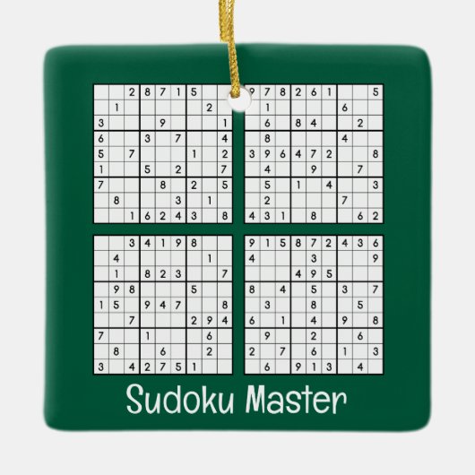 Sudoku Puzzels Design Ornament (Voorkant)