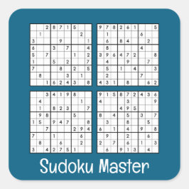 Sudoku Puzzels Ontwerp Vierkante Sticker