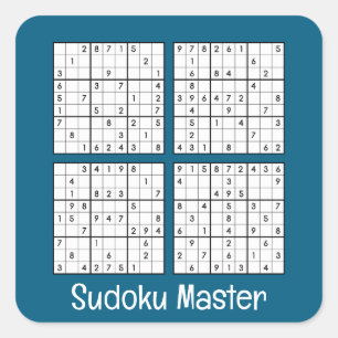 Sudoku Puzzels Ontwerp Vierkante Sticker