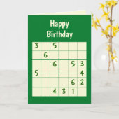 Sudoku Puzzle 6x6 Birthday Kaart (Gele Bloem)