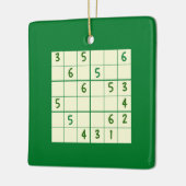 Sudoku Puzzle 6x6 keramisch siermiddel Ornament (Links)