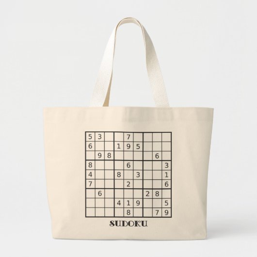 SUDOKU PUZZLE BAG TOTE BAG (Voorkant)