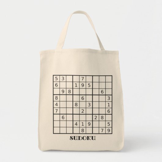 SUDOKU PUZZLE BAG TOTE BAG (Voorkant)