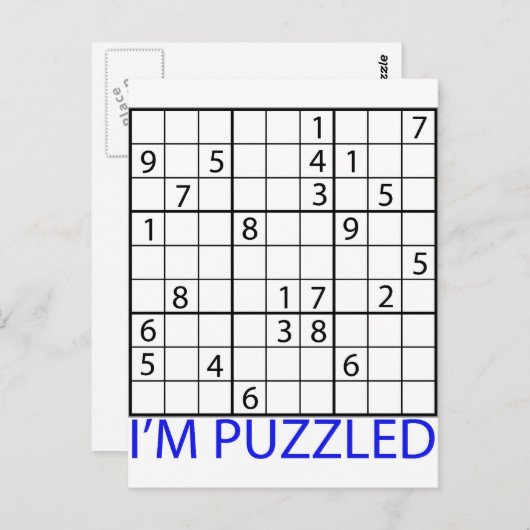 Sudoku Puzzle Briefkaart (Voorkant / Achterkant)