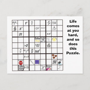Sudoku Puzzle Cards Briefkaart