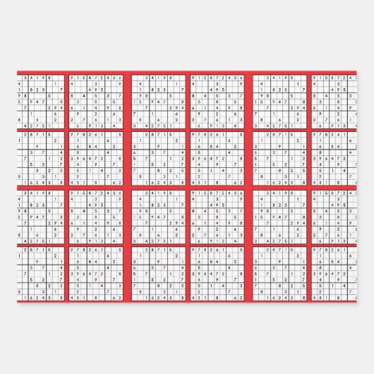 Sudoku Puzzle Design inpakpapier (Voorkant 2)