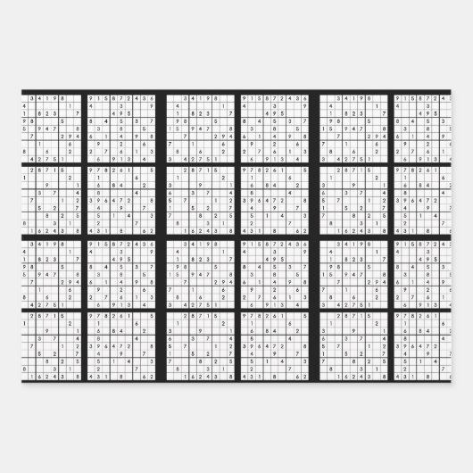 Sudoku Puzzle Design inpakpapier (Voorkant)