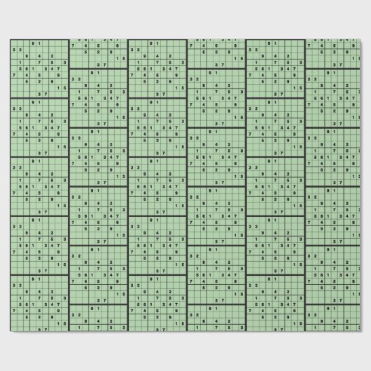 Sudoku Puzzle Design inpakpapier (Vlak)