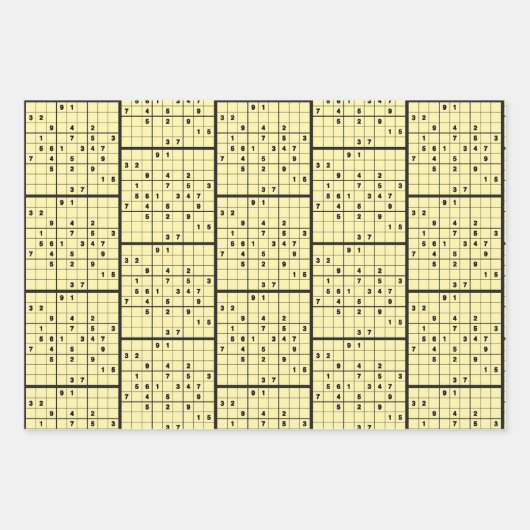 Sudoku Puzzle Design inpakpapier (Voorkant 3)