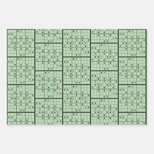 Sudoku Puzzle Design inpakpapier (Voorkant)