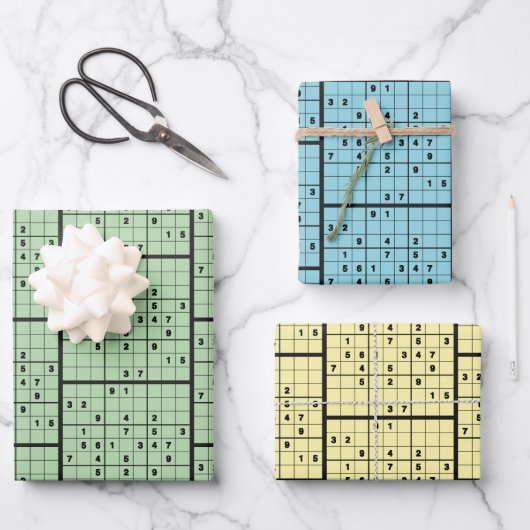 Sudoku Puzzle Design inpakpapier (Voorkant)