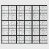 Sudoku Puzzle Design inpakpapier (Vlak)