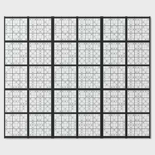 Sudoku Puzzle Design inpakpapier (Vlak)