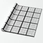 Sudoku Puzzle Design inpakpapier (Uitgerold)