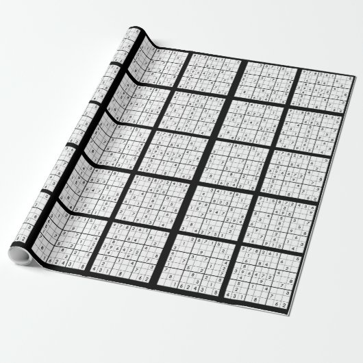 Sudoku Puzzle Design inpakpapier (Uitgerold)