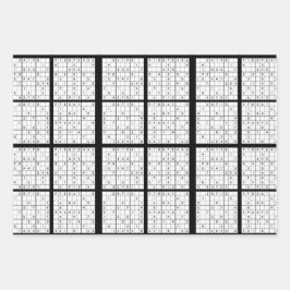 Sudoku Puzzle Design inpakpapier Vel
