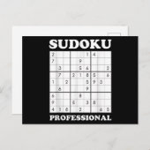 Sudoku Puzzle Game Lover Graphic Briefkaart (Voorkant / Achterkant)