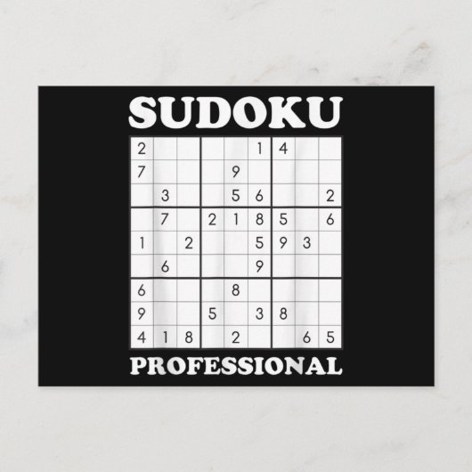 Sudoku Puzzle Game Lover Graphic Briefkaart (Voorkant)