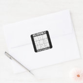 Sudoku Puzzle Game Lover Graphic Vierkante Sticker (Envelop)