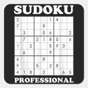 Sudoku Puzzle Game Lover Graphic Vierkante Sticker