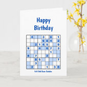 Sudoku Puzzles Birthday Card Kaart (Gele Bloem)